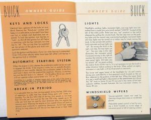 1951 Buick Series 40 Special 50 Super 70 Roadmaster Owners Manual Guide Original