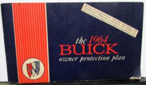1964 Buick Owners Protection Plan Booklet Service Warranty Original