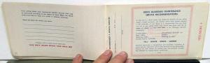 1964 Buick Owners Protection Plan Booklet Service Warranty Original