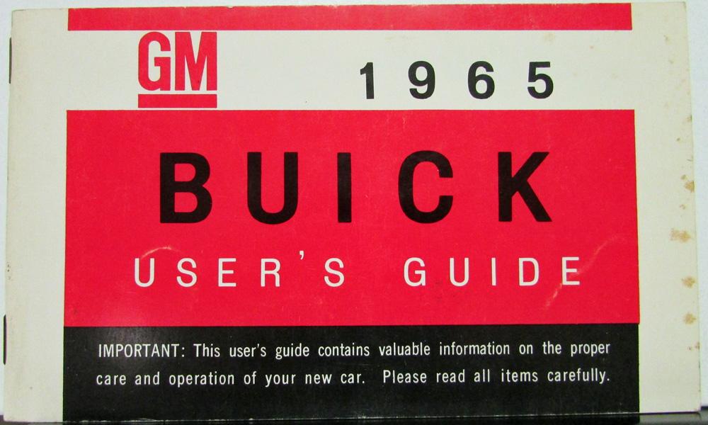 1965 Buick LeSabre Wildcat Electra 225 CANADIAN Owners Manual Users Guide Orig