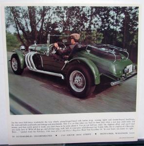 1966 Excalibur SS Automobiles Dealer Sales Brochure Phaeton SportsCar Original