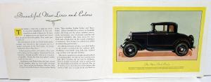 1930 Ford New Beauty ORIGINAL Dealer Sales Brochure Tudor Sedan and Coupe