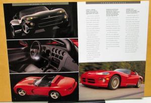 1995 Chrysler Viper Foreign Dealer Sales Brochure German Text Market V10 Rare