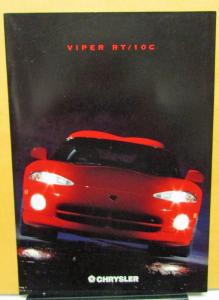 1997 Chrysler Viper RT/10C Foreign Dealer Sales Brochure German Text Market Rare