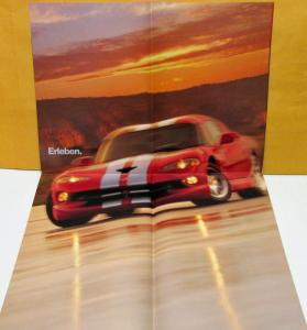 1998 Chrysler Viper GTS Foreign Dealer Sales Brochure German Text Large Poster