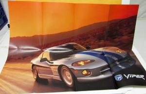 1998 Chrysler Viper GTS Foreign Dealer Sales Brochure German Text Large Poster