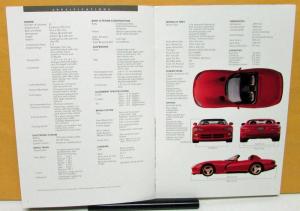 1993 Chrysler Viper Foreign Dealer Sales Brochure English Text V10 European