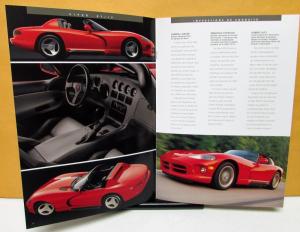 1994 Chrysler Viper Foreign Dealer Sales Brochure French Text V10 Rare