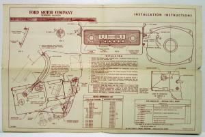 1960-1969 Ford Motor Company FoMoCo Custom Auto Radio Owner
