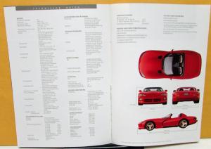 1994 Chrysler International Viper Foreign Dealer Sales Brochure German Text V10