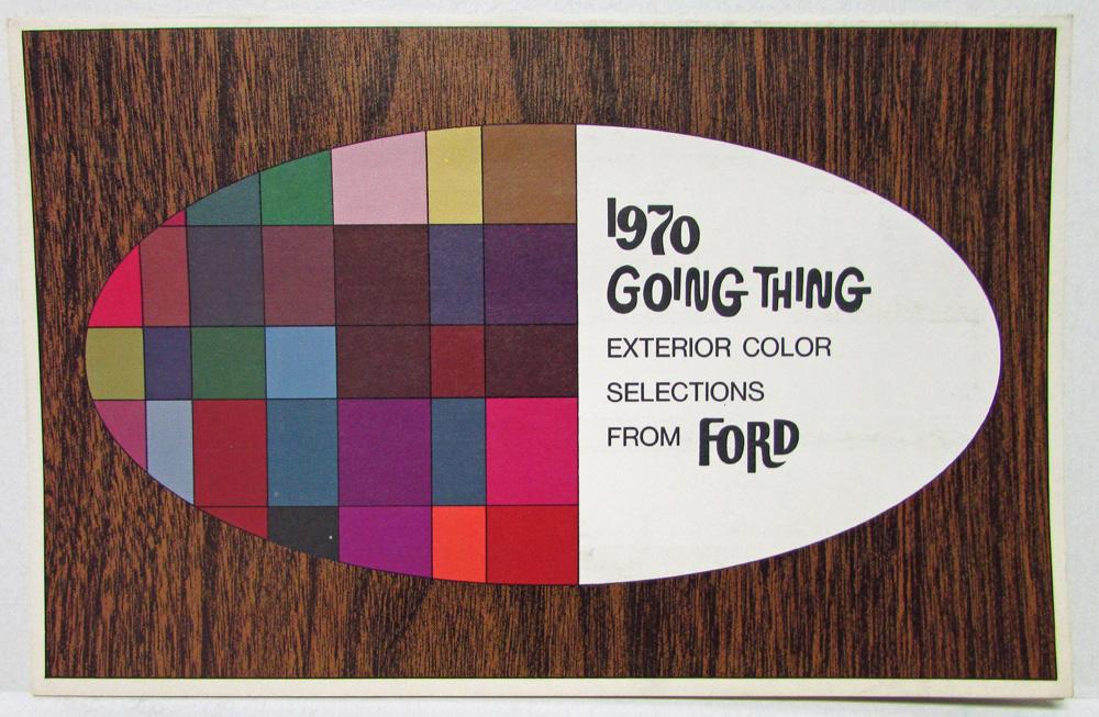 1970 Ford Exterior Color Paint Chips Full Falcon Mustang Thunderbird Ranchero