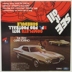 1971 Ford Gran Torino Folder with NFL Schedule