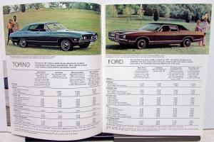 1971 Ford Lincoln Mercury Full Line Sales Brochure sent to Shareholders