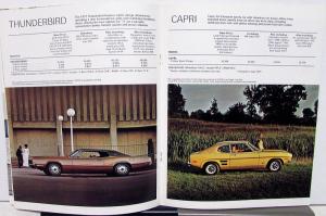 1971 Ford Lincoln Mercury Full Line Sales Brochure sent to Shareholders