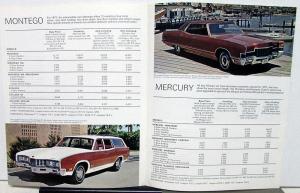1971 Ford Lincoln Mercury Full Line Sales Brochure sent to Shareholders