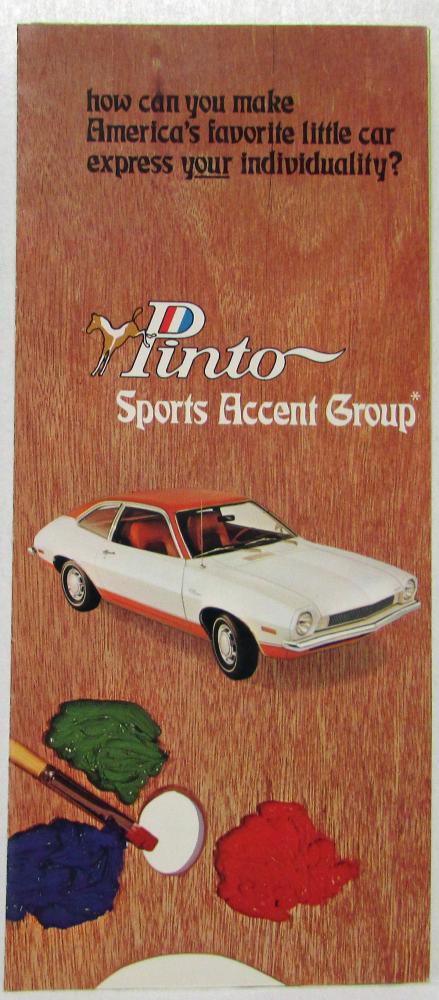 1972 Ford Pinto Sports Accent Group Sales Brochure/Tri-fold
