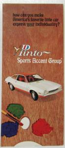 1972 Ford Pinto Sports Accent Group Sales Brochure/Tri-fold