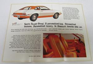 1972 Ford Pinto Sports Accent Group Sales Brochure/Tri-fold
