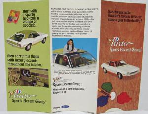 1972 Ford Pinto Sports Accent Group Sales Brochure/Tri-fold