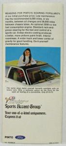 1972 Ford Pinto Sports Accent Group Sales Brochure/Tri-fold