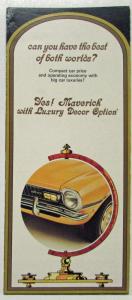 1972 Ford Maverick Luxury Decor Option Sales Brochure/Tri-fold