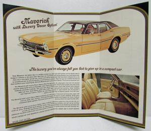 1972 Ford Maverick Luxury Decor Option Sales Brochure/Tri-fold