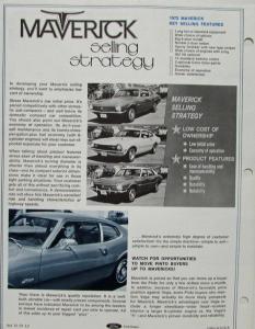 1972 Ford Maverick Sales Brochure Move in with Maverick the Logical Compact