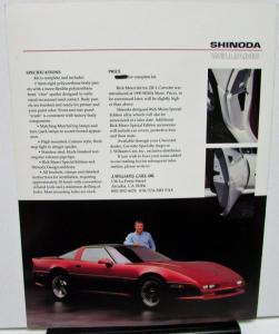 1984-1990 Chevy Corvette Rick Mears Special Edition Brochure Shinoda Williams