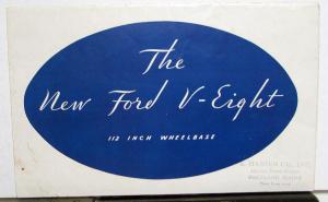 1933 New Ford V-8 112 Inch Wheelbase Car Dealer Sales Brochure ORIGINAL