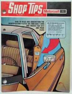 1972 October Ford Shop Tips Vol 11 No 2 How to Read and Understand ID Plates