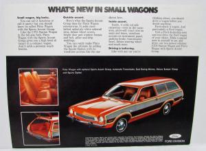 1973 Ford Wagons Sales Sheet Whats New in Big and Small LTD Pinto