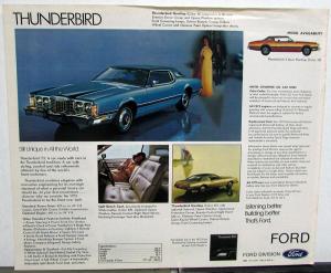 1973 Ford Better Ideas Full Size Torino Mustang Maverick Pinto T-Bird Brochure
