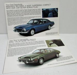 1973 Ford Pinto & Maverick Sales Brochure Two Special Opportunities for You