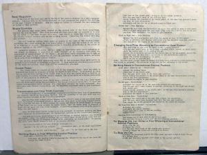 1934 Studebaker Dictator Operation & Care Owners Manual Original
