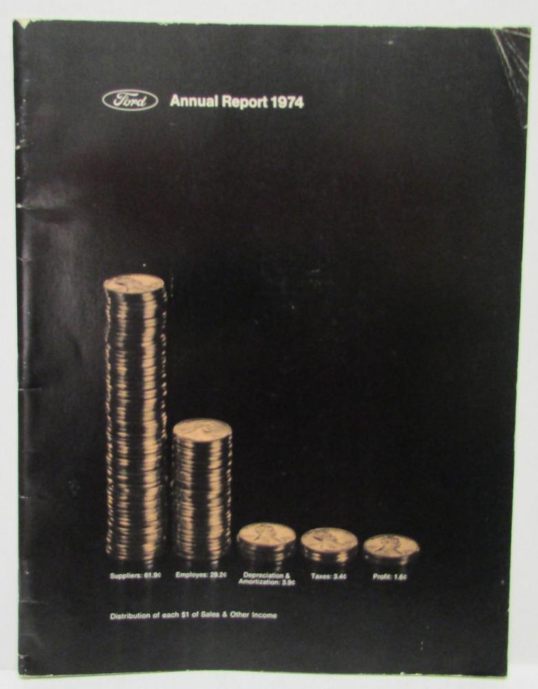 1974 Ford Annual Report and Letter to Stockholders
