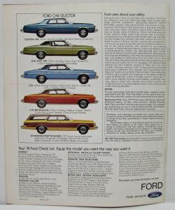 1974 Ford Full Size Sales Brochure LTD Brougham Galaxie 500 Custom 500 Wagons