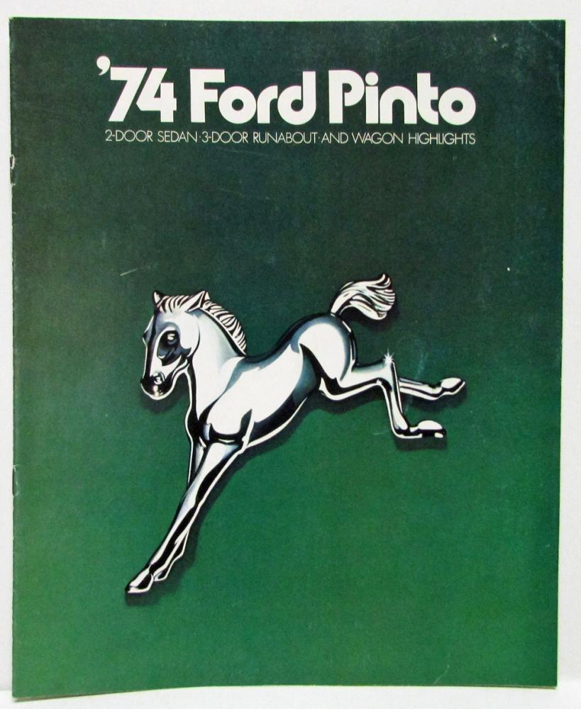 1974 Ford Pinto Sales Brochure 2 and 3 Door Runabout and Wagon Highlights