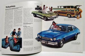 1974 Ford Pinto Sales Brochure 2 and 3 Door Runabout and Wagon Highlights