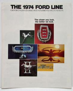 1974 Ford Sales Brochure Full Size Torino Mustang II Maverick Pinto Thunderbird