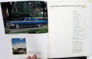 1971 General Motors Annual Report Chevrolet Pontiac Buick Cadillac Oldsmobile