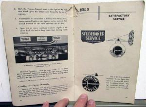 1947 Studebaker Champion Owners Manual Guide Original