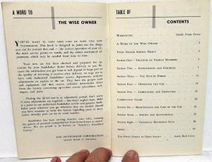 1948 Studebaker Land Cruiser Owners Manual Guide Original