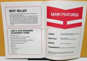 1973 Dodge Chrysler Truck PD-600 Diesel Turkish Dealer Brochure English Text