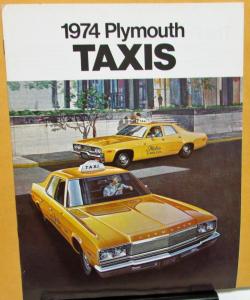 1974 Plymouth Satellite Fury Taxi Cab Packages Dealer Sales Brochure Original