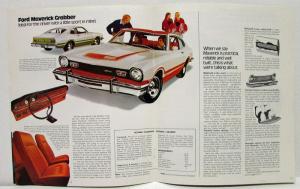 1974 Ford Maverick Sales Brochure 2 & 4 Door Sedans Grabber Luxury Decor Option