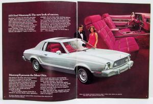 1975 Ford Mustang II Hardtop Ghia 2+2 Mach 1 Sales Brochure Original