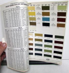 1975 Ford Lincoln Mercury DuPont Paint Chips