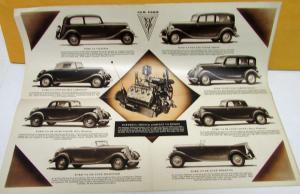 1934 Ford Century Of Progress Exposition Chicago Worlds Fair Handout Rare Coupe