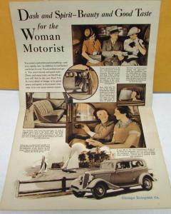 1934 Ford Century Of Progress Exposition Chicago Worlds Fair Handout Rare Coupe