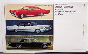 1966 Lincoln Mercury Sales Brochure Presents the Move Ahead Cars Mailer